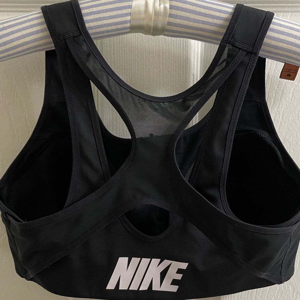 Nike Black Racerback padded Sports Bra, Medium - Picture 9 of 14